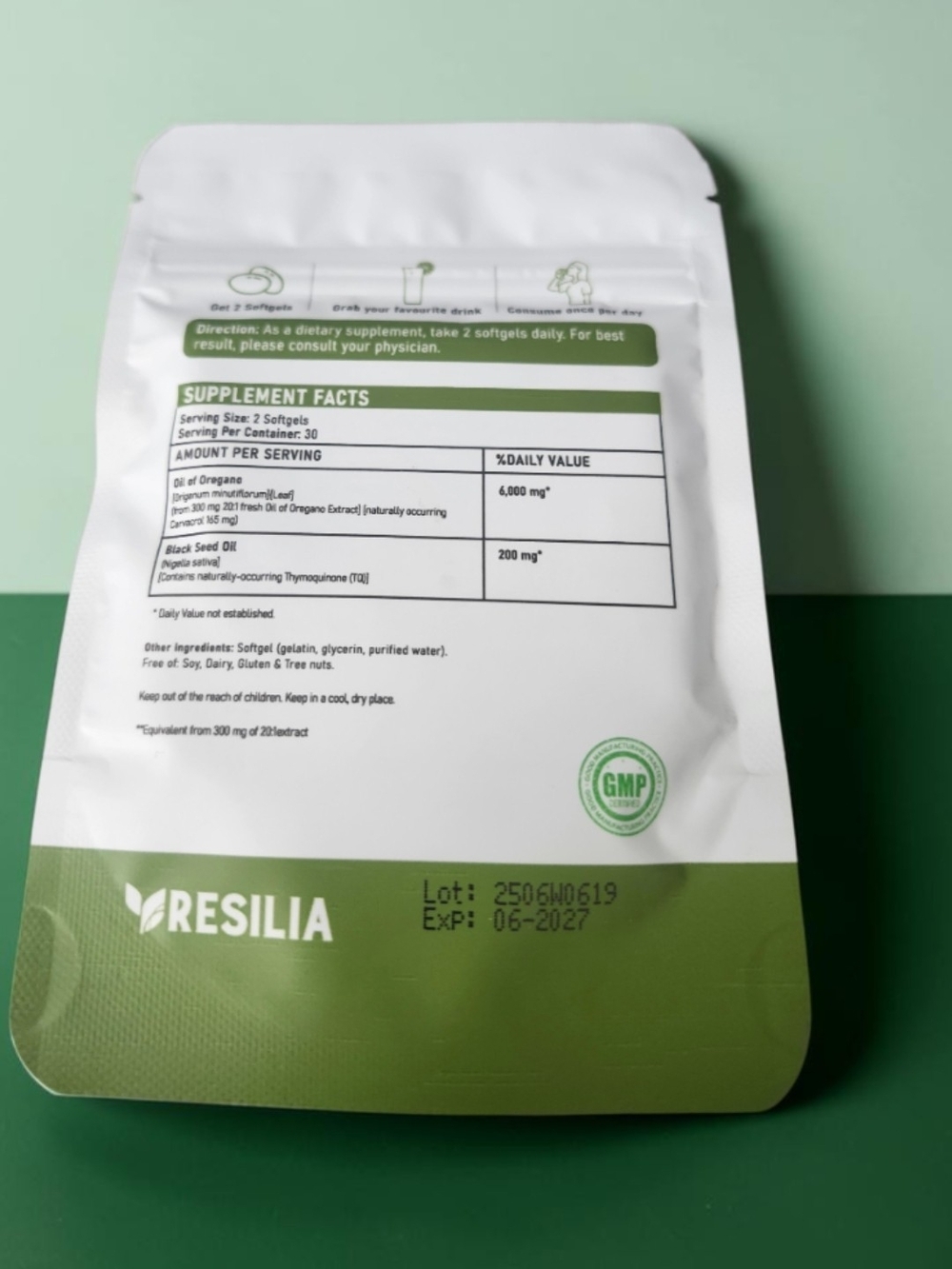Resilia Oil of Oregano 6,000MG  Sealed Packaging - Picture 2 of 3
